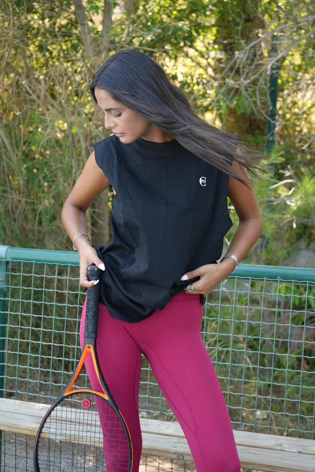 Legging sport femme – Rose Foncé Énergique